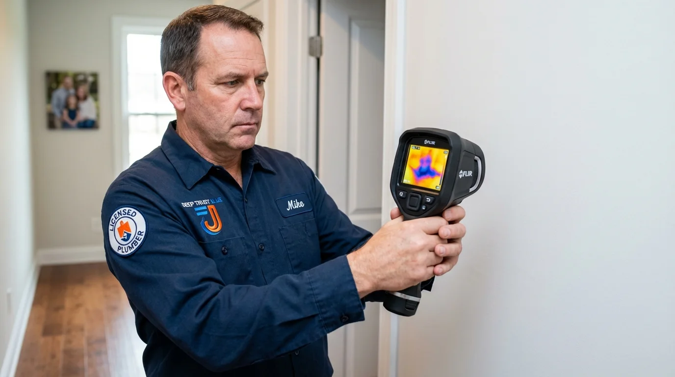 Thermal imaging leak detection by Johns Plumbing LLC in Berwick